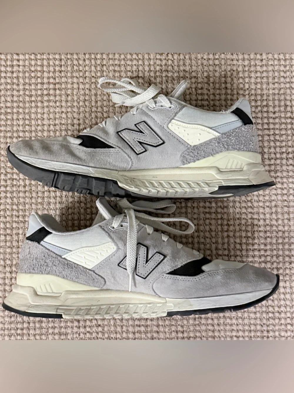 New Balance 998 Light Gray & Cream Sneakers